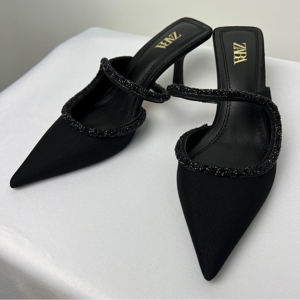 Zara pointed toe heels /mules